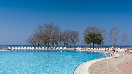 Apartmaji Polynesia Plava Laguna - Oddih v Istri s polpenzionom , Umag, Istra, Hrvaška - 296 EUR - 2x nočitev v Studio Economy apartmaju 2+1 park stran za 2 osebi (otrok do 4,99 let brezplačno), Polpenzion (zajtrk in večerja)