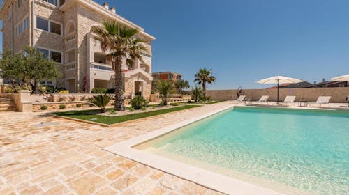 Chateau Dabo Luxury Pool Apartments - Konec poletja na Pagu, Novalja, Hrvaška - 940 EUR - 5x nočitev v dvosobnem apartmaju (3+2) za 5 oseb, Uporaba zunanjega bazena